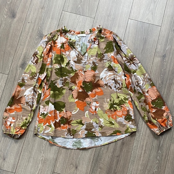 Les Amis Tops - Autumn Floral Women's Blouse